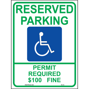 Montana Accessible Parking Sign, Aluminum, PS-119