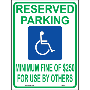 Nevada Accessible Parking Sign, Aluminum, PS-127