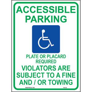 New Mexico Handicap Parking Sign, Aluminum, PS-162