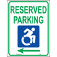 New York Reserved Parking Sign (Arrows Left), Aluminum, PS-166