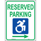 New York Reserved Parking Sign (Arrows Right), Aluminum, PS-167