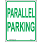 Parallel Parking Sign, Aluminum, PS-341