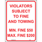 Pennsylvania Accessible Parking Penalty Sign, Aluminum, PS-189