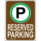 Reserved Parking Sign, Aluminum, PS-321