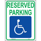 South Dakota Accessible Parking Sign, Aluminum, PS-126