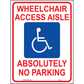 South Dakota Accessible Parking Sign (Wheelchair Access Aisle), Aluminum, PS-190