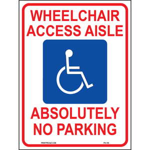 South Dakota Accessible Parking Sign (Wheelchair Access Aisle), Aluminum, PS-190