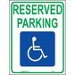 Texas Accessible Parking Sign, Aluminum, PS-120