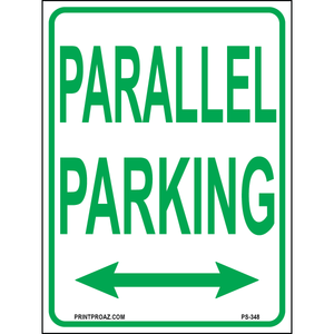 Texas Parallel Parking (Double Sign) Sign, Aluminum, PS-348