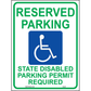 Washington Accessible Parking Sign, Aluminum, PS-207
