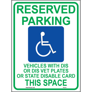 Wisconsin Accessible Parking Sign (This Space), Aluminum, PS-210