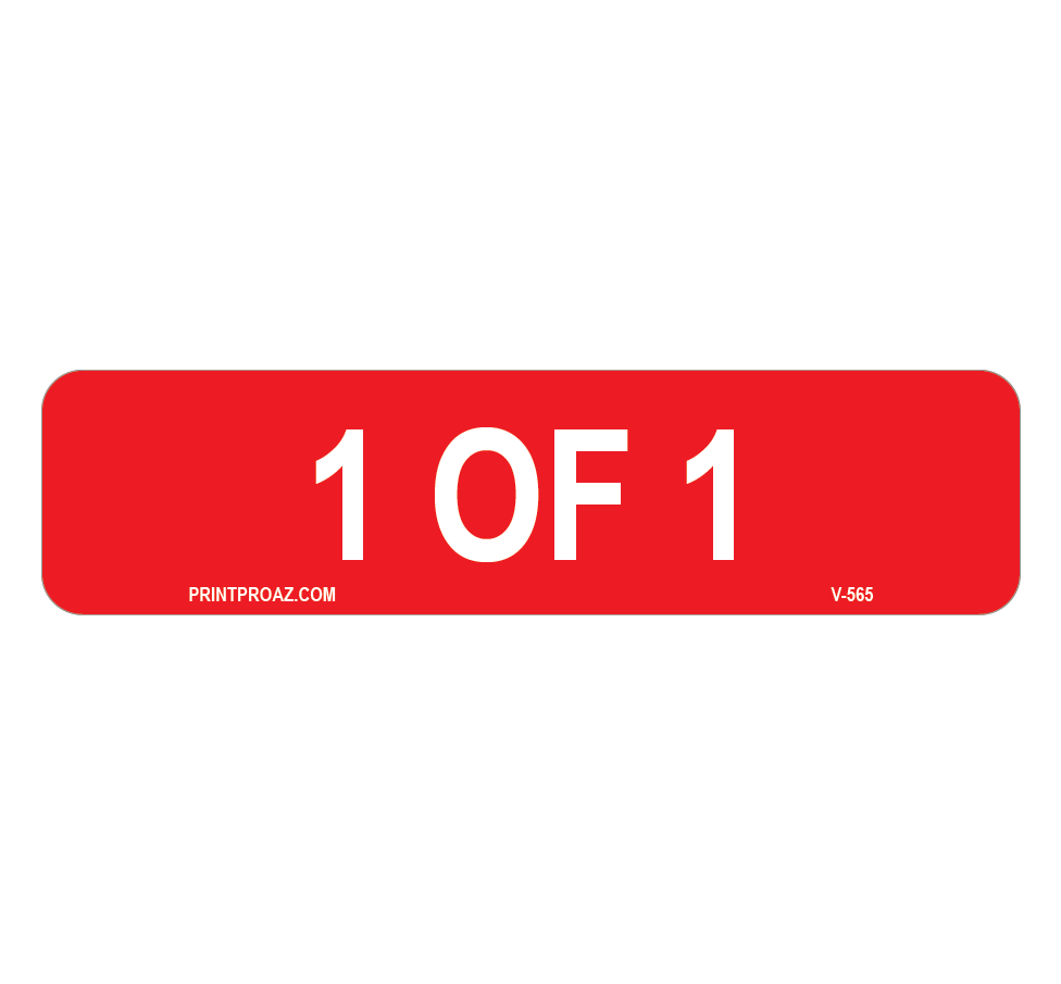 .75x3 Bundle 1 of 1-4 V-565 Decal Solar Labels