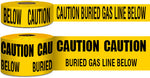 ansi buried gas line below non-detectable underground tape pipe marker