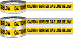 ansi buried gas line below detectable underground tape pipe marker