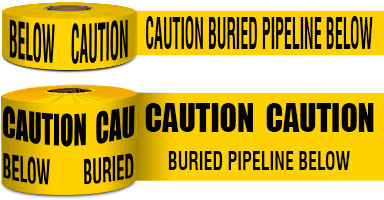 ansi buried pipeline below non-detectable underground tape pipe marker
