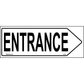 Right Directional Entrance Sign, Aluminum, PS-302