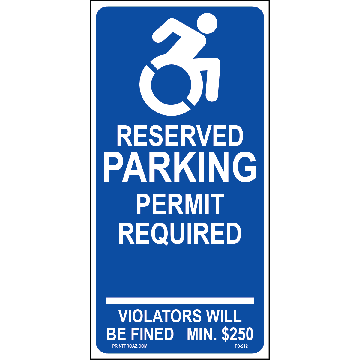24x12 Connecticut Handicap Parking Sign, Aluminum, PS-212