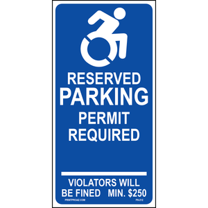 24x12 Connecticut Handicap Parking Sign, Aluminum, PS-212