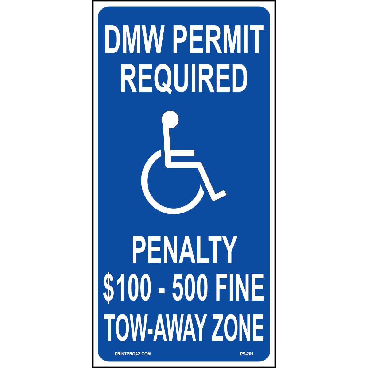 24x12 Fairfax County Virginia Accessible Parking Sign, Aluminum, PS-20