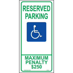 26x12 North Carolina Accessible Parking Sign, Aluminum, PS-132