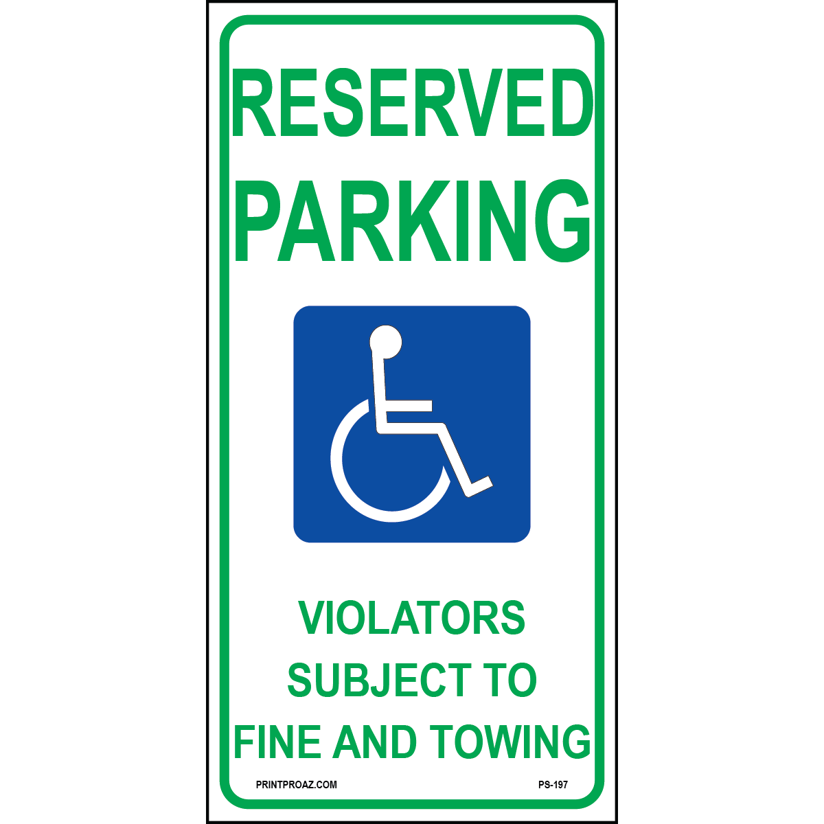 24x12 Texas Reserved Parking Sign, Aluminum, PS-197