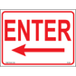 Enter Sign (Right Left), Aluminum, PS-286