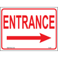 Entrance (Right Arrow) Sign, Aluminum, PS-292