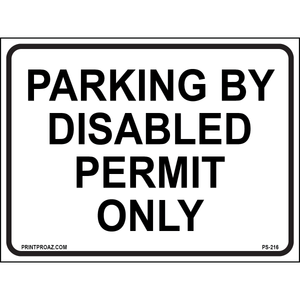 Florida Accessible Parking Sign (Parking by Disabled), Aluminum, PS-216