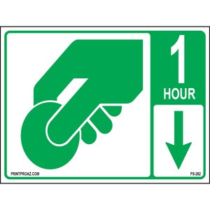 Parking Fee Station 1hr Signs, Aluminum, PS-262