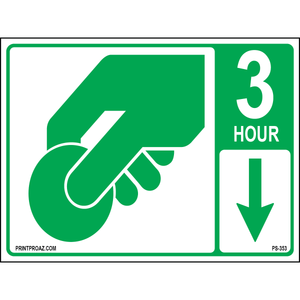 Parking Fee Station 3 HR Sign, Aluminum, PS-353