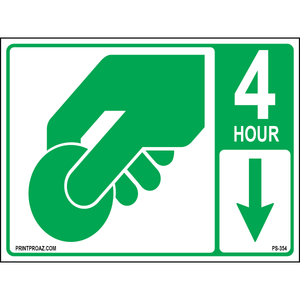 Parking Fee Station 4 HR Sign, Aluminum, PS-354