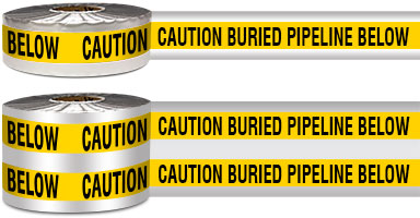 ansi buried pipeline below detectable underground tape pipe marker