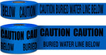 ansi buried water line below non-detectable underground tape pipe marker