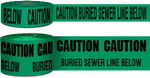 ansi buried sewer line below non-detectable underground tape pipe marker