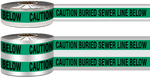 ansi buried sewer line below detectable underground tape pipe marker