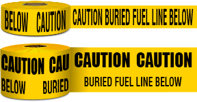 ansi buried fuel line below non-detectable underground tape pipe marker