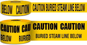 ansi buried steam line below non-detectable underground tape pipe marker
