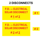 F.D. - Electrical Solar Disconnect Bundle, Plastic, PV-504 Solar Labels
