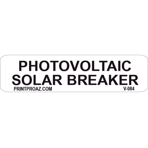 2x.5 Photovoltaic Solar Breakers, Vinyl Decal, V-084