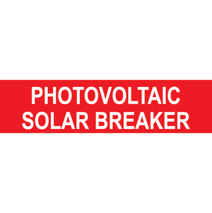 2x.5, Photovoltaic Solar Breaker, Plastic Solar Labels, PV-355