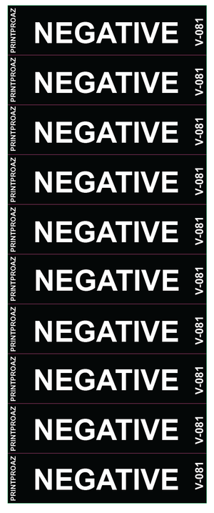 2x.5  x10 Negative, Vinyl Decal, V-081