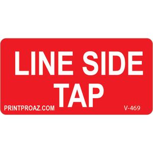 2x1 Line Side Tap, Vinyl Decal Solar Labels, V-469