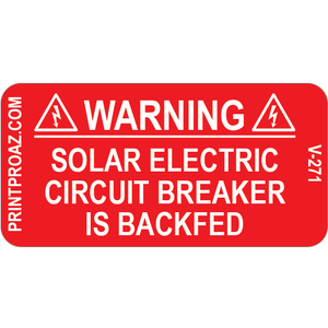 2x1, Solar Electric Circuit Breaker, Vinyl Decal, V-271