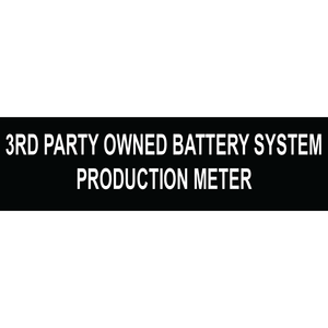 3.5X1 3rd Party Owned Battery System Production Meter, Plastic Solar Labels, PV-288