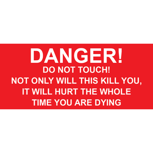 3.5x1.5 Danger Do Not Touch! Plastic Solar Labels, PV-137