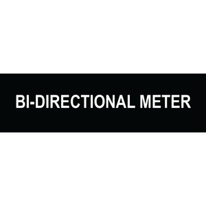 3.5x1 Bi-directional Meter, Plastic Solar Labels, PV-281