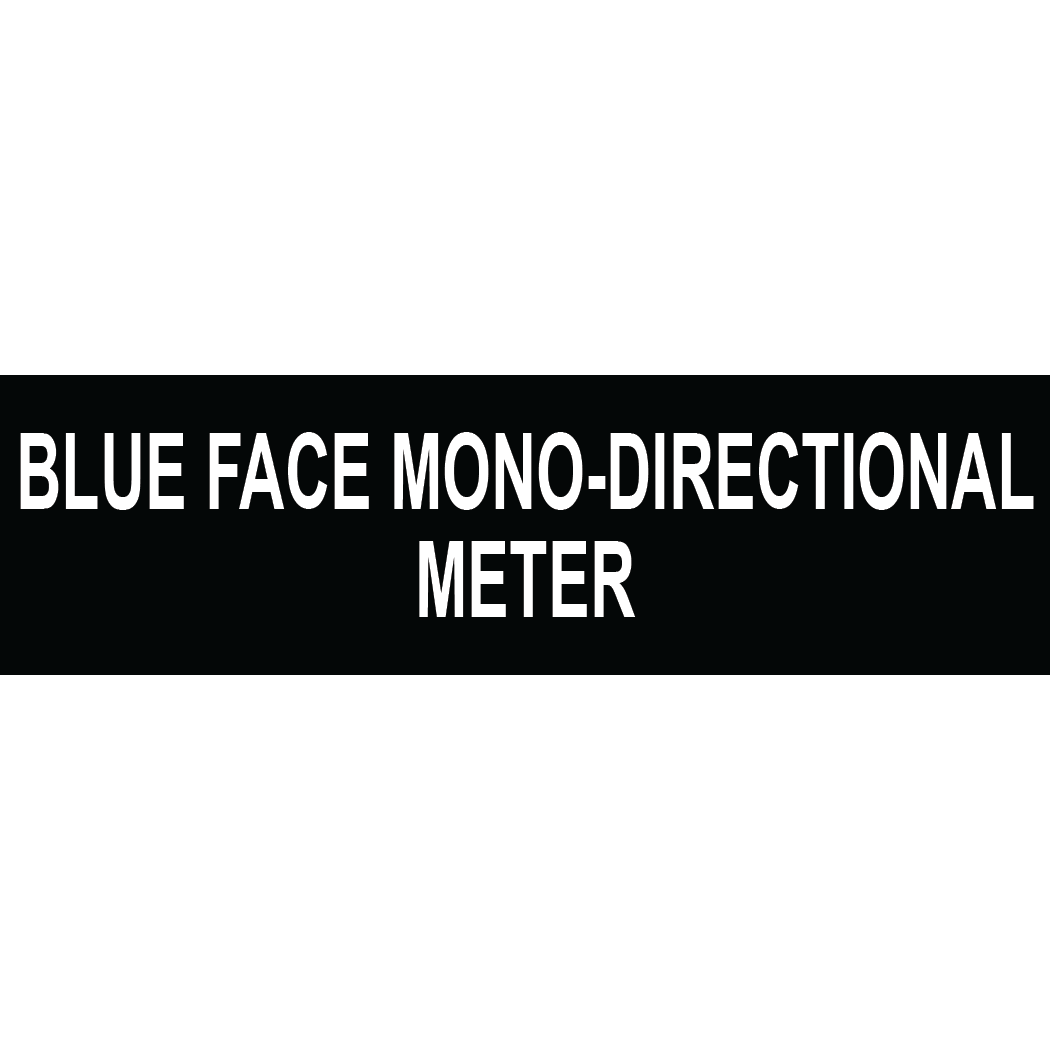 3.5x1 Blue Face Mono-Directional Meter, Plastic Solar Labels, PV-150
