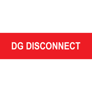 3.5x1, DG Disconnect, Plastic Solar Label, PV-473