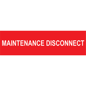 3.5x1, Maintenance Disconnect, Plastic Solar Labels, PV-430