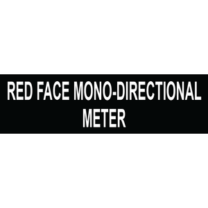3.5x1 Red Face Mono-Directional Meter, Plastic Solar Labels, PV-240